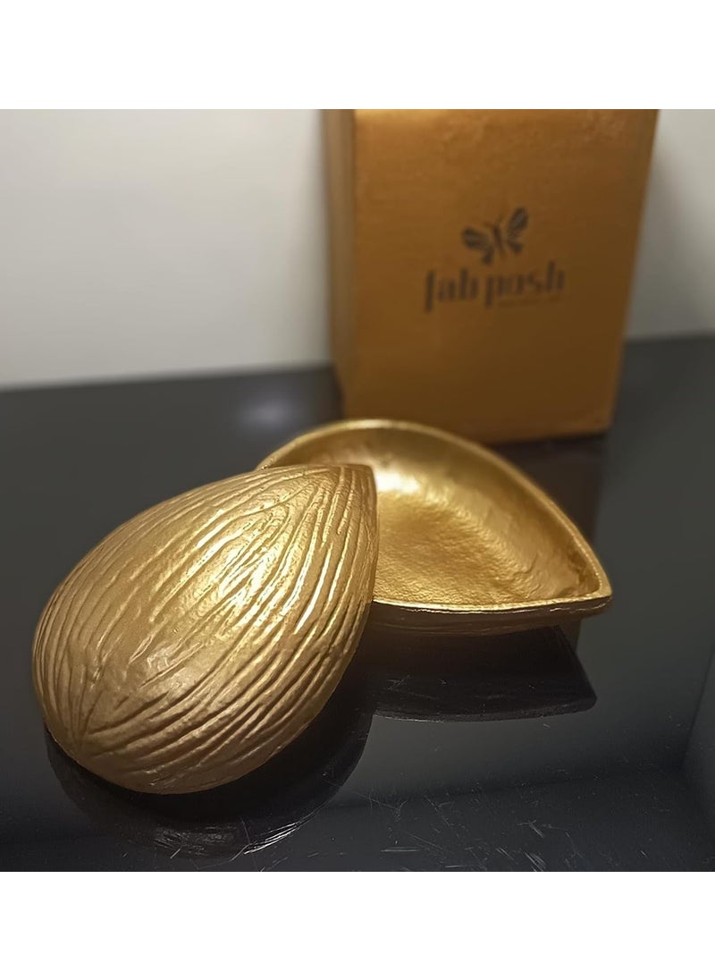 fab posh Almond Shape Decorative Bowl Decorative Storage Box Table Top Decor Kitchen Dining Decoration