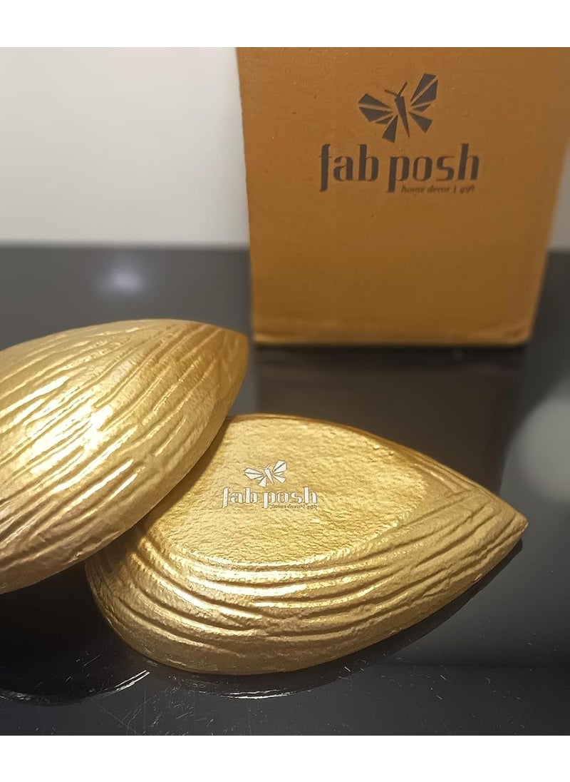 fab posh Almond Shape Decorative Bowl Decorative Storage Box Table Top Decor Kitchen Dining Decoration