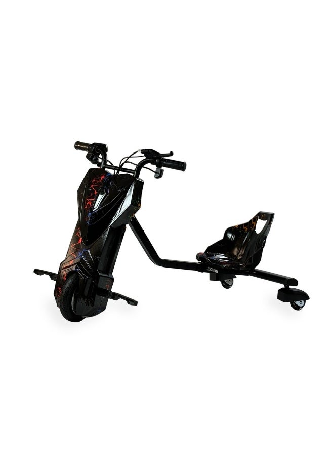 Electric Drift Trike for Kids – 36V Battery-Powered Ride-On 3-Wheel Drifting Bike – Black Lightning Edition