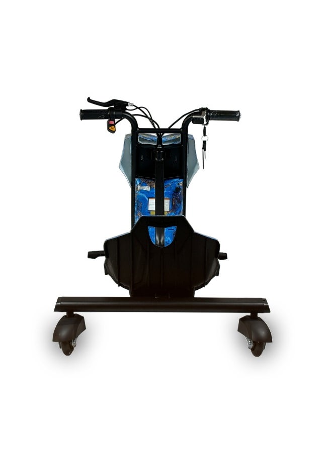 Electric Drift Trike for Kids – 36V Battery Powered Ride-On 3-Wheel Bike with Unique Graffiti Design – Blue