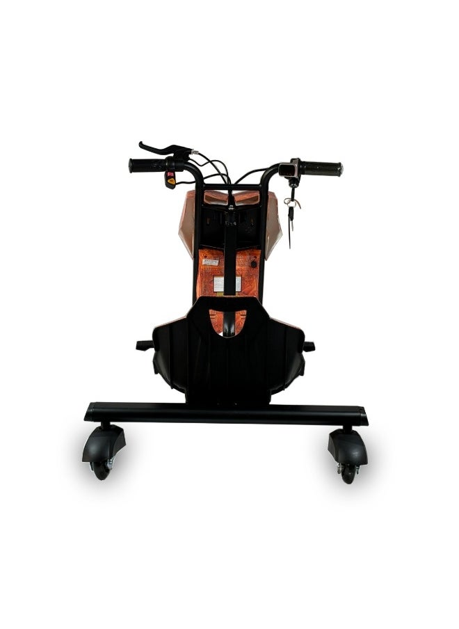 Electric Drift Trike for Kids – 36V Rechargeable Ride-On 3-Wheel Drifting Bike – Stylish Brown Camo Design