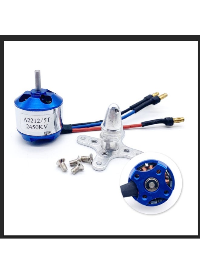 A2212 Brushless Motor For Model Aircraft Kv1000/1400/2200/2450 Su-27 4-axis Brushless Motor Rc Airplane Model Spare Parts-Color:3500KV-Standard