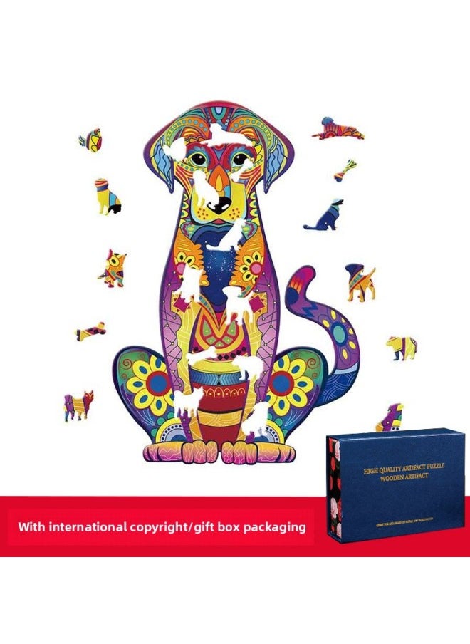 Bald Eagle Eagle Shaped Wooden Puzzle Irregular Three-dimensional Animal Puzzle Manufacturers Custom Wooden Toys-Color:Bald Eagle Medium
