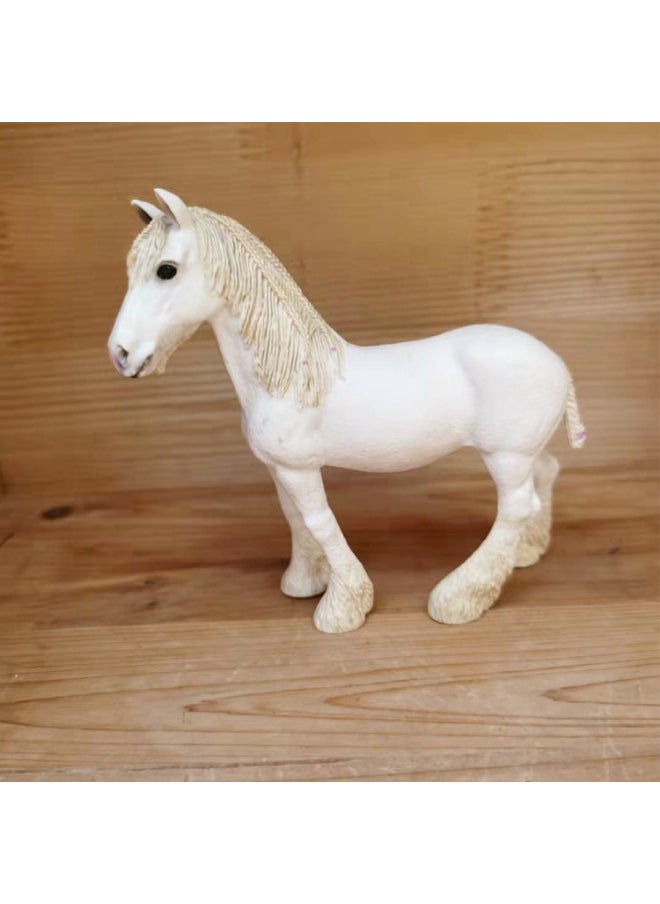 Simulation Farm PVC Small Animal Farm Poultry Toy Simulation Rabbit Cat Cattle Horse Sheep Chicken Duck Goose Dog Model-Color:M4121 Sharma Mare (156.2g)
