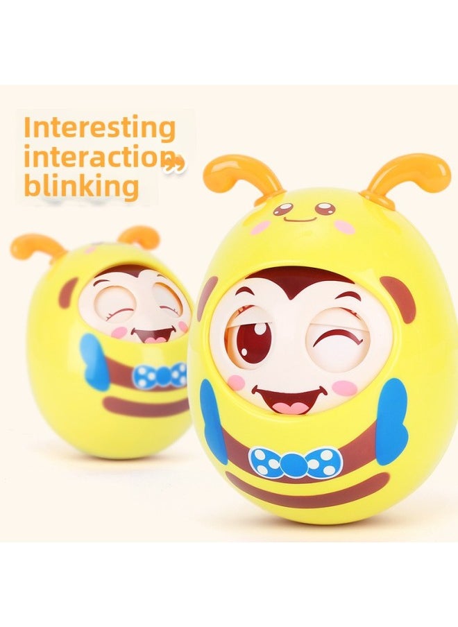 Tumbler Baby Toy Baby Large Puzzle Early Education 3-6-9 Months Children Over 0 Children 1 To 7-8 Years Old-Color:Yellow Bee Tumbler + Soft Ball