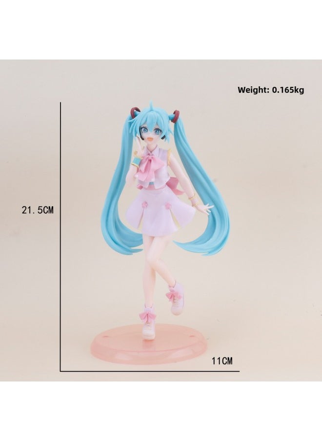 Chuyin Future Hand-made Model Two-dimensional Beautiful Girl Cute Girl Heart Car Desktop Chassis Decoration Hand-made-Color:Elf Initial Sound-Bag
