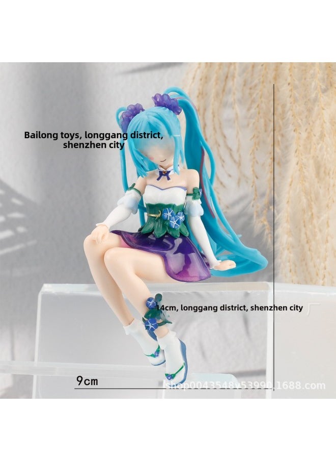 Chuyin Future Hand-made Model Two-dimensional Beautiful Girl Cute Girl Heart Car Desktop Chassis Decoration Hand-made-Color:Elf Initial Sound-Bag