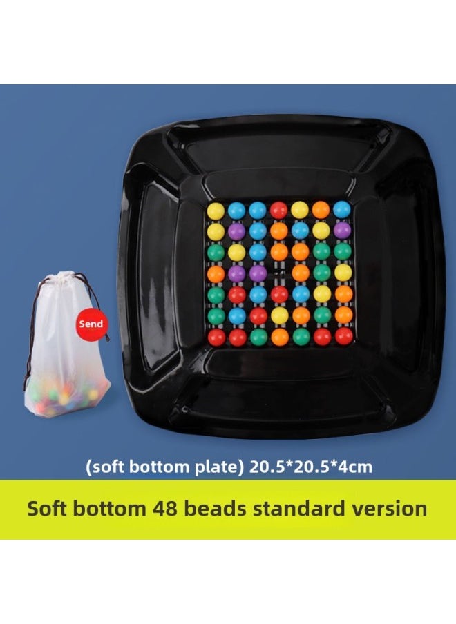 Children's Happy Love To Eliminate The Fun Board Parent-child Interactive Desktop Pair Touch Table Power Matching Toys Wholesale-Color:Soft Bottom 48 Beads  Comes With Storage Bag