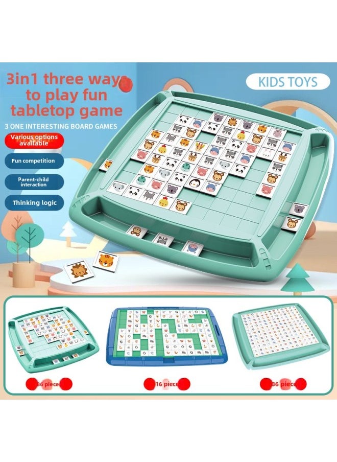 TikTok Explosions Children's Lianliankan Pair Touch To Eliminate Music Three-in-One Desktop Puzzle Game Chessboard Toy-Color: Three-in-One Chess (with 3 Stickers) 360g