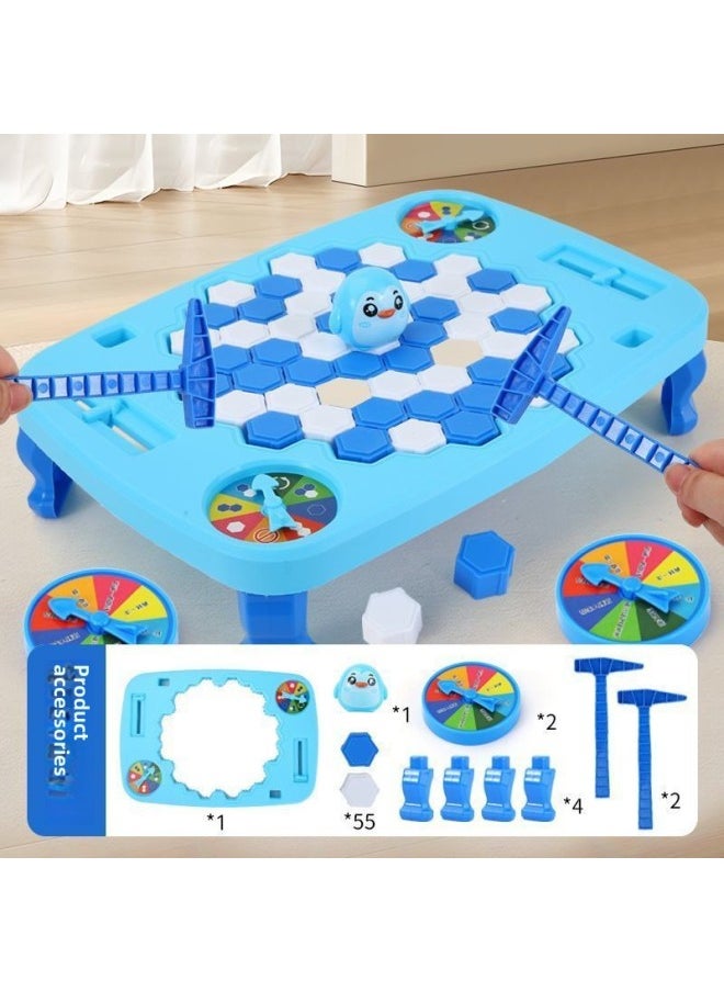 Saving Penguin Knocking Ice Breaking Desktop Toy Children's Knocking Thinking Logic Training Parent-Child Interactive Game-Colour:The Event Price Is Left For 24 Hours. Place An Order And Get A Storage Bag-Specification:Extra Large Penguin Ice Breaking  + Punishment Plate