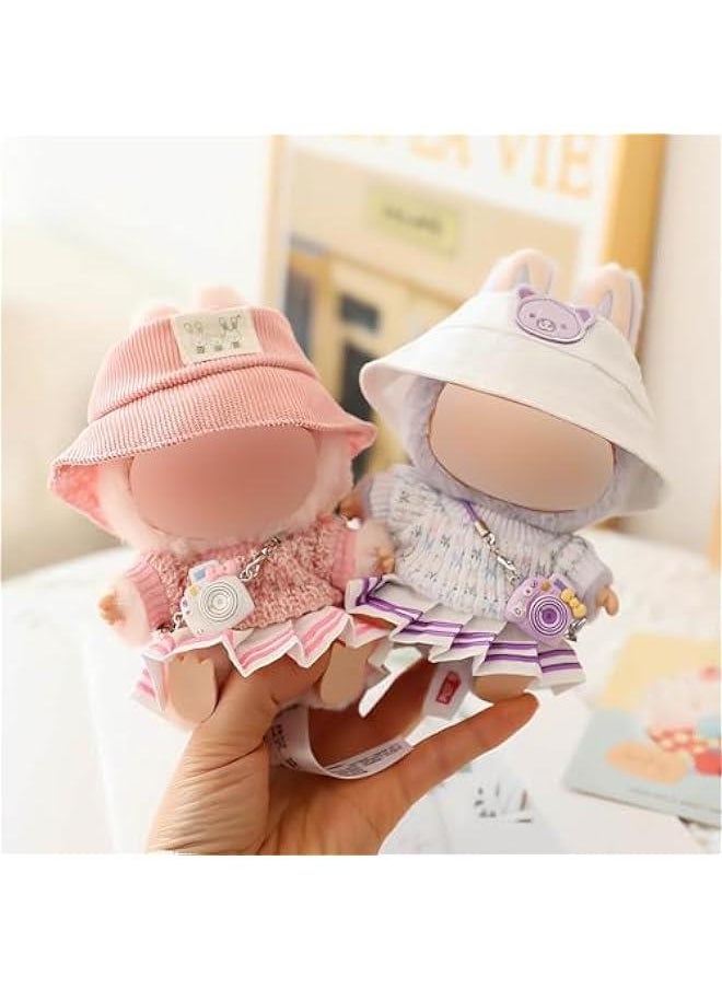 5-Piece Doll Clothes - Cute Clothing Set for 17cm Dolls,Cute Doll Outfit with Accessories