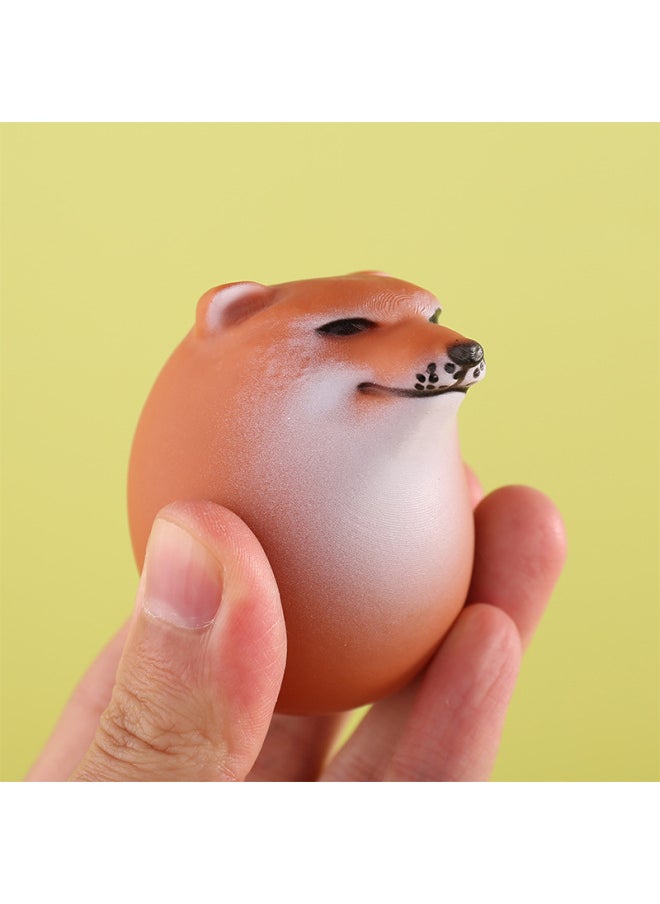 Chai Dog Dog Egg Doll Ornaments Sand Sculpture Funny Desktop Chai Chai Sand Sculpture Mold Play Tide Play Doll Desktop Car Ornaments-Color:Hard Sand Sculpture Dog Egg (about 20g)