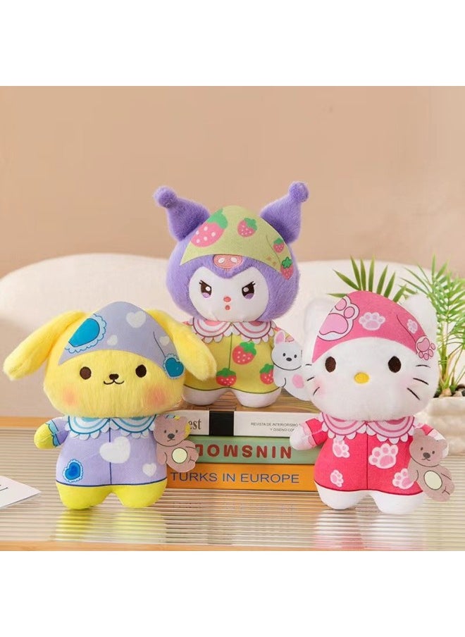 Video Game City Eight Inch Clip Grab Machine Doll Machine Doll Gift Short Plush Toy Doll-Specifications:Pajama Series-Color:8inch