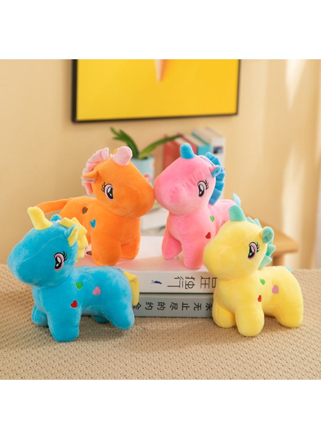 Seven-inch Grab Machine Doll Doll Plush Toy Wedding Gift Throwing Doll Company Activity Stall Gift Wholesale-Specifications:Unicorn-Color:18-20cm
