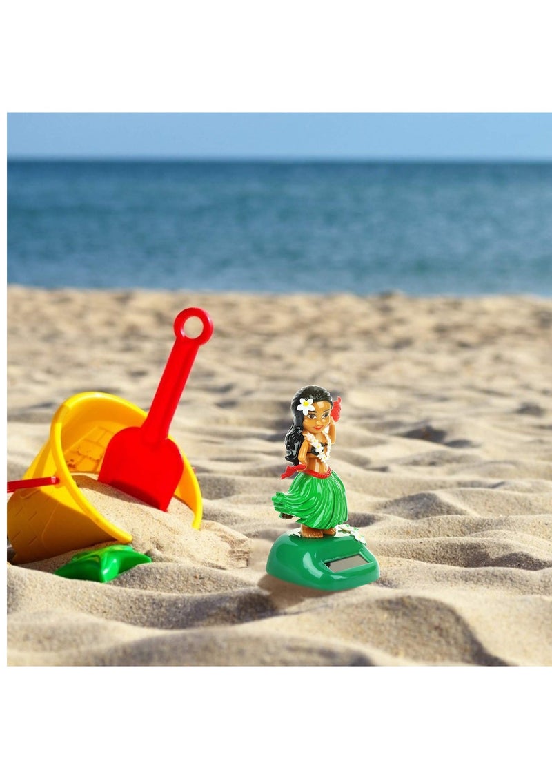 SYOSI Solar Powered Hawaiian Hula Girl Car Ornaments Solar Dancing Toy Dashboard Solar Powered Toys Car Dashboard Solar Powered Toys Hula Girl Shaking Head Figure Statue for Car Interior Decoration
