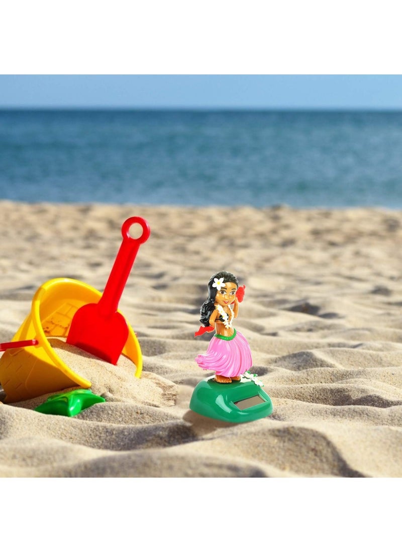 SYOSI Solar Powered Hawaiian Hula Girl Car Ornaments Solar Dancing Toy Dashboard Solar Powered Toys Car Dashboard Solar Powered Toys Hula Girl Shaking Head Figure Statue for Car Interior Decoration