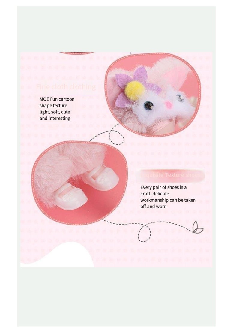17 cm small doll princess gift box set children's girl clothes changeable dress-up Fashion Dolls Collection Set, 5 Pieces with Different Outfits, Pink Gift Box Girl gift (mew)