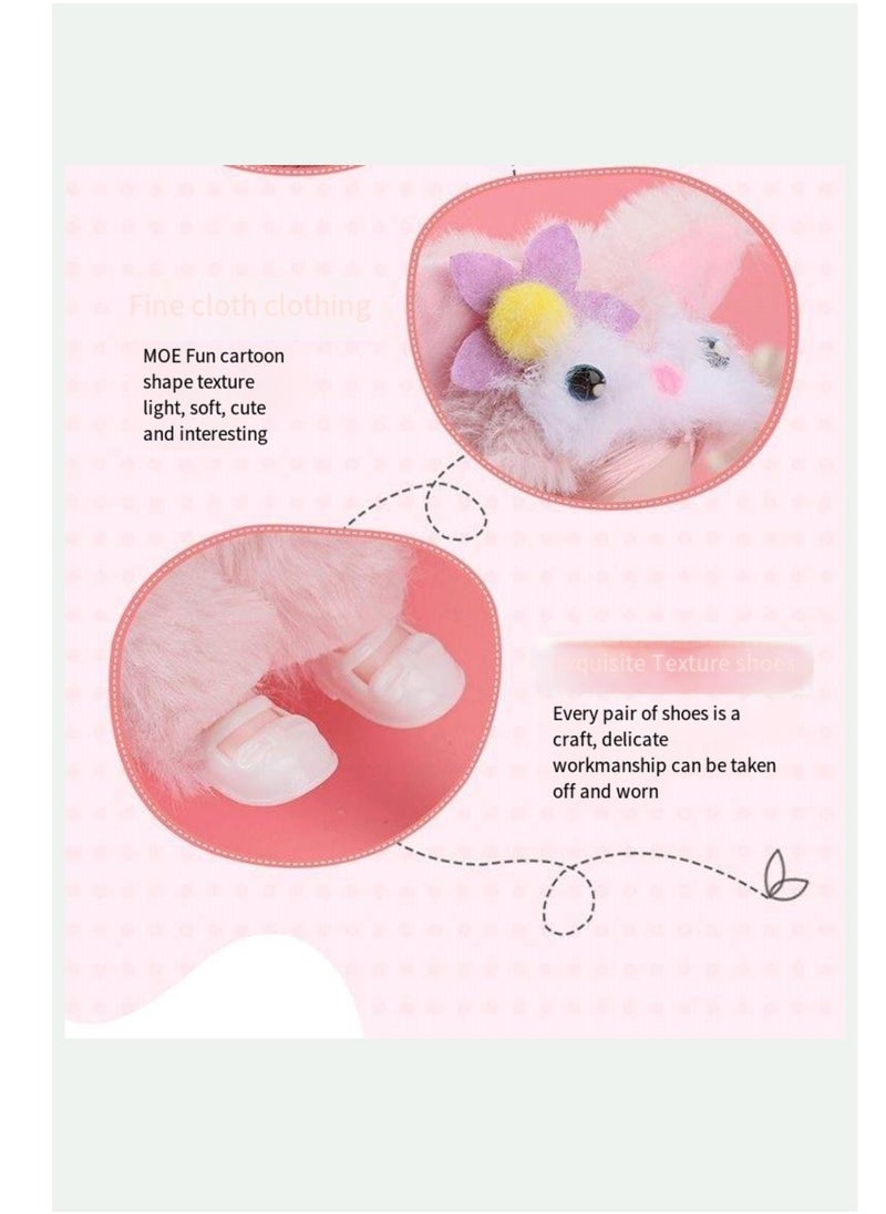 17 cm small doll princess gift box set children's girl clothes changeable dress-up Fashion Dolls Collection Set, 5 Pieces with Different Outfits, Pink Gift Box Girl gift (sweet)