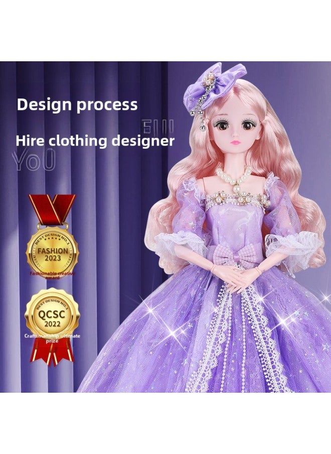 60cm Extra Large Sweet Barbie Doll Suit Toy Girl Princess Children Play House Talk Gift Play-Color:[Blink Version] Su Bina-Height:[Big Gift Box] 60cm Music Edition Gift 2 16 Clothes