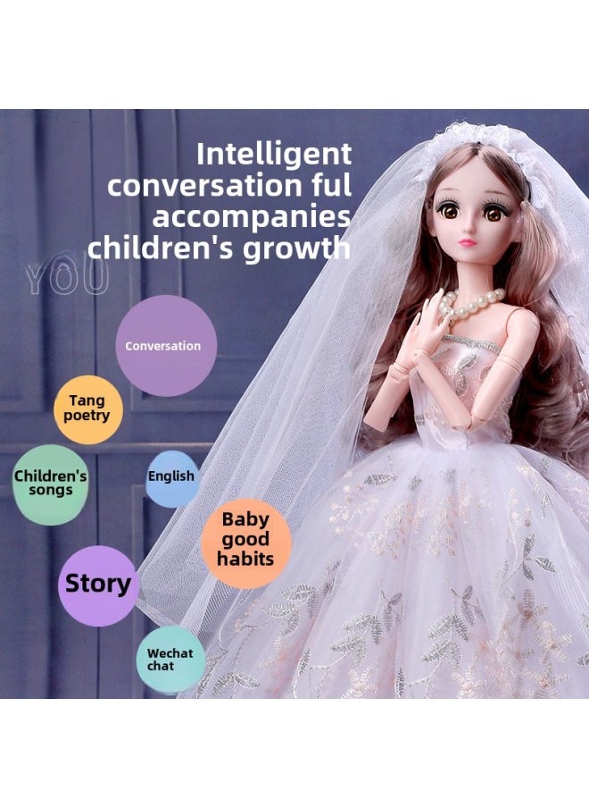 60cm Extra Large Sweet Barbie Doll Suit Toy Girl Princess Children Play House Talk Gift Play-Color:[Blink Version] Su Bina-Height:[Big Gift Box] 60cm Music Edition Gift 2 16 Clothes