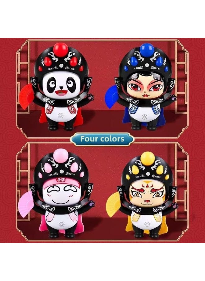 Internet Red Explosions Panda Face-changing Sichuan Opera Doll Desktop Ornaments National Tide Memorial Holiday Gift Doll Pendant Wholesale-Color:Random Color - Bow Tie Large Panda Face Changing