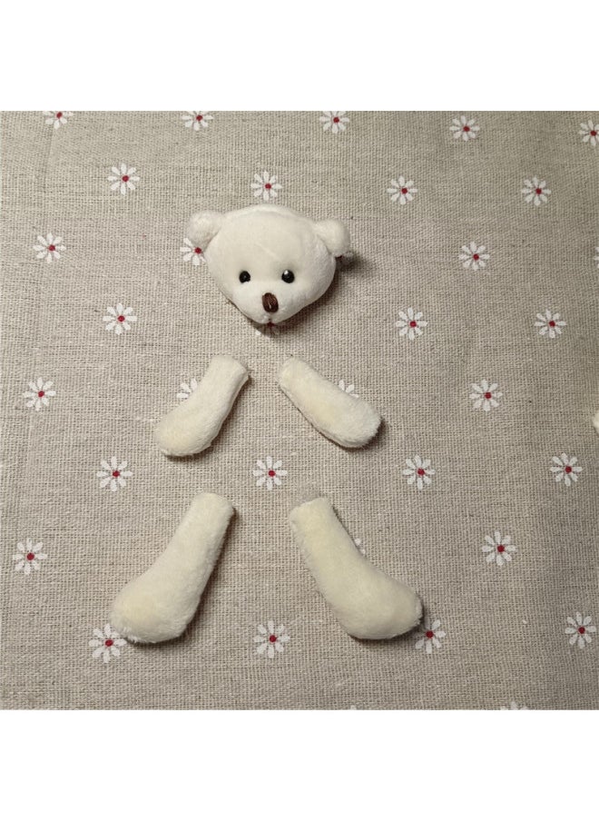 Plush Doll Doll Split White Rabbit Children's Clothes Accessories Accessories DIY Spot Wholesale-Color:Small Beige Split Bear Head 4cm-Height:single Price