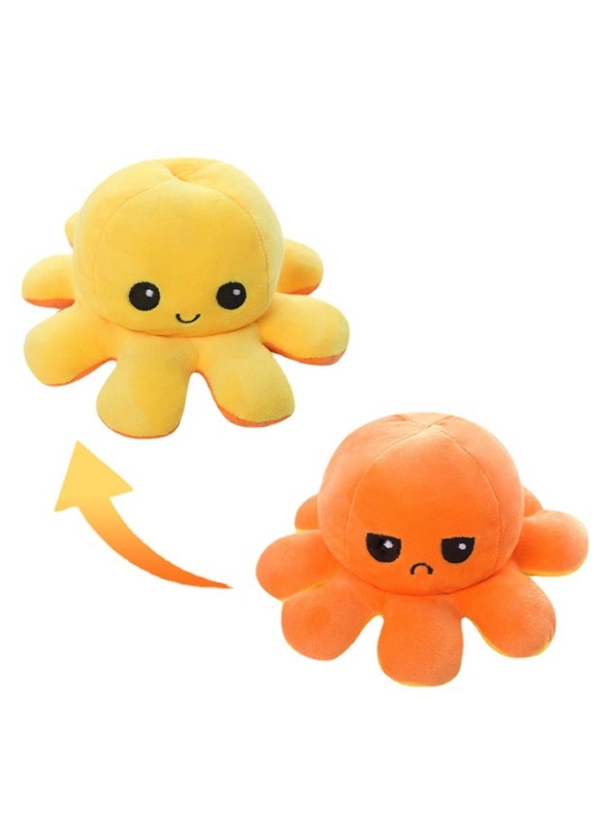 Flip Octopus Flip Octopus Plush Toy Double-sided Flip Doll Octopus Doll Rag Doll-Color:Pink + Light Blue-Height:20cm