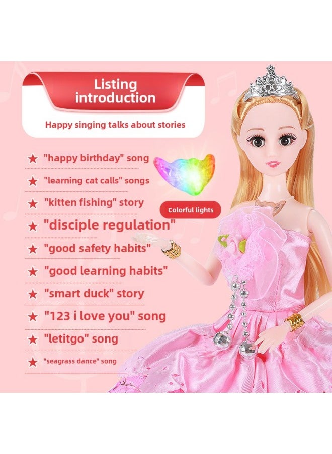 Dress-up Tongle Barbie Doll Suit Oversized Gift Box Girl Princess Wedding Dress Children Play House Toys Wholesale-Color:H2-72cm Gift Box [11 Dolls 222 Sets]]-Height:6 Joint Body + Painted Eyes