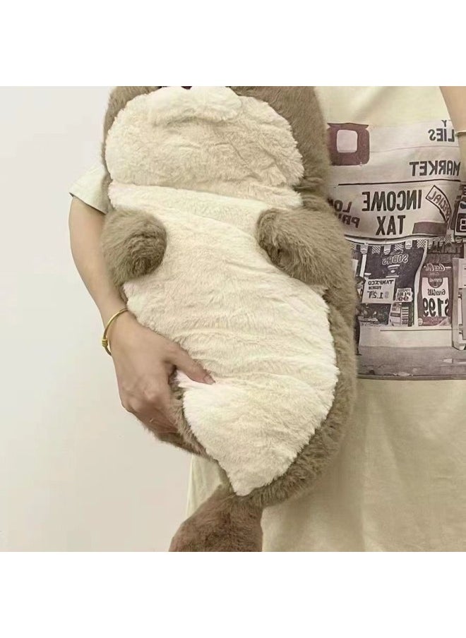 Prone Seal Plush Doll Soothing Sleeping Doll Cute Sea Otter Doll Pillow Birthday Gift Wholesale-Color:Seal Leather Shell [unfilled]-Height:65cm