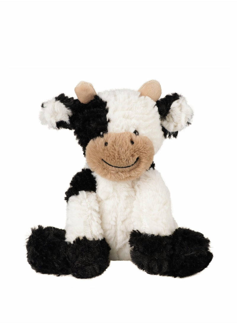 Plush Cow Toy Floppy Dairy Cattle Soft Stuffed Animal lovely Birthday for Boys Girls Kids Toddlers, 9''