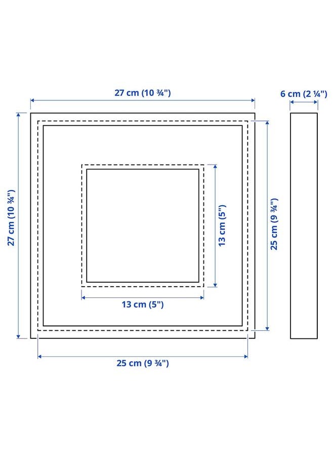 Frame, white, 25x25 cm