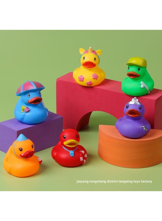 Creative Rubber Duck Baby Kids Pinch Call Voice Soft Rubber Bathroom Cartoon Large Duck-Color:Diving Duck