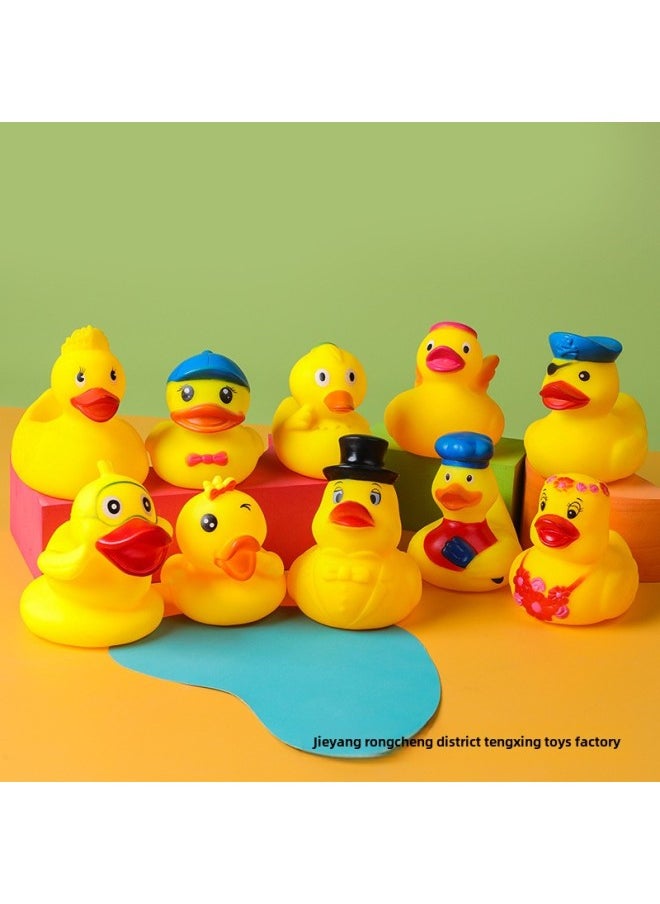 Creative Rubber Duck Baby Kids Pinch Call Voice Soft Rubber Bathroom Cartoon Large Duck-Color:Diving Duck