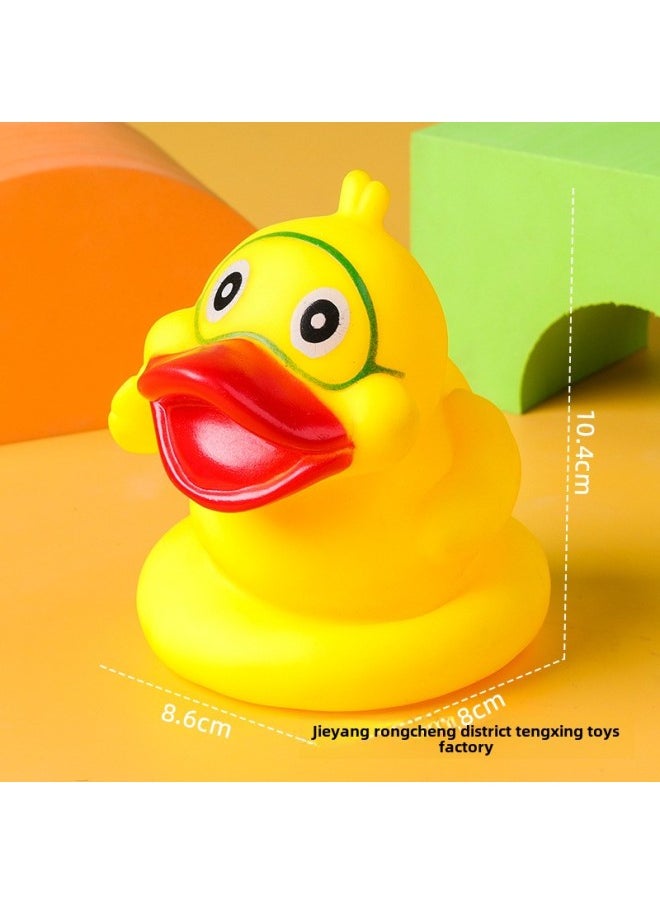 Creative Rubber Duck Baby Kids Pinch Call Voice Soft Rubber Bathroom Cartoon Large Duck-Color:Diving Duck