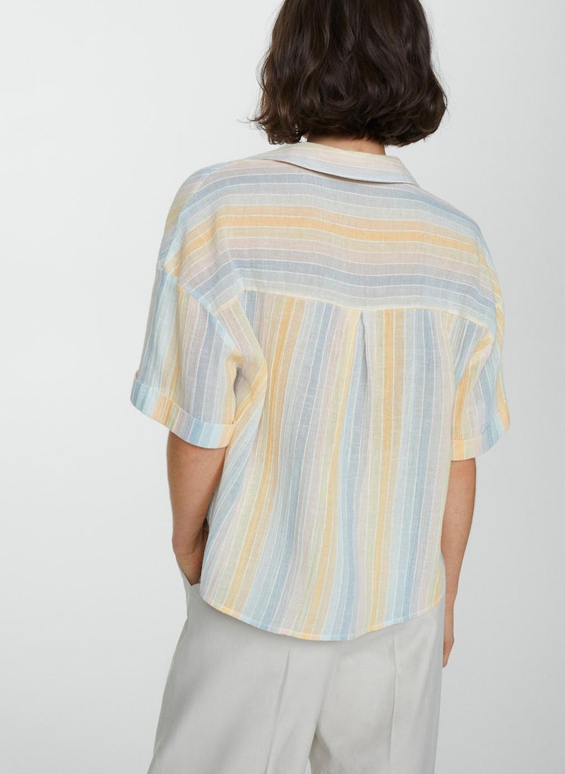 Semi-Transparent Striped Shirt
