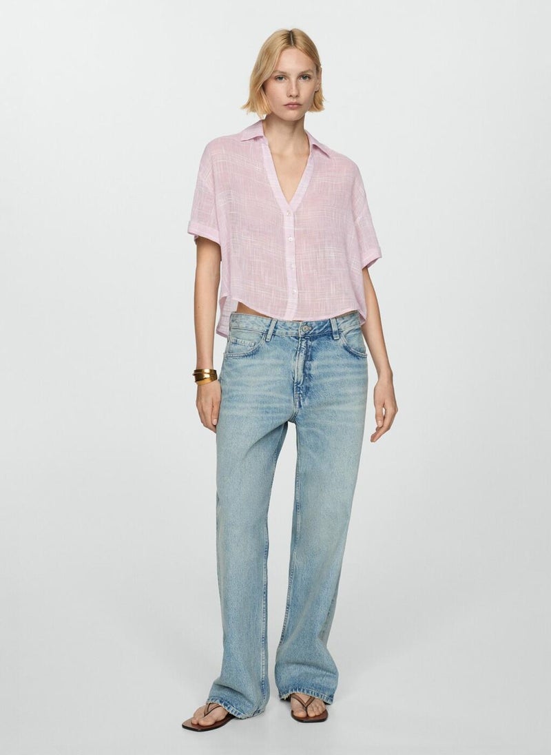 Semi-Transparent Striped Shirt