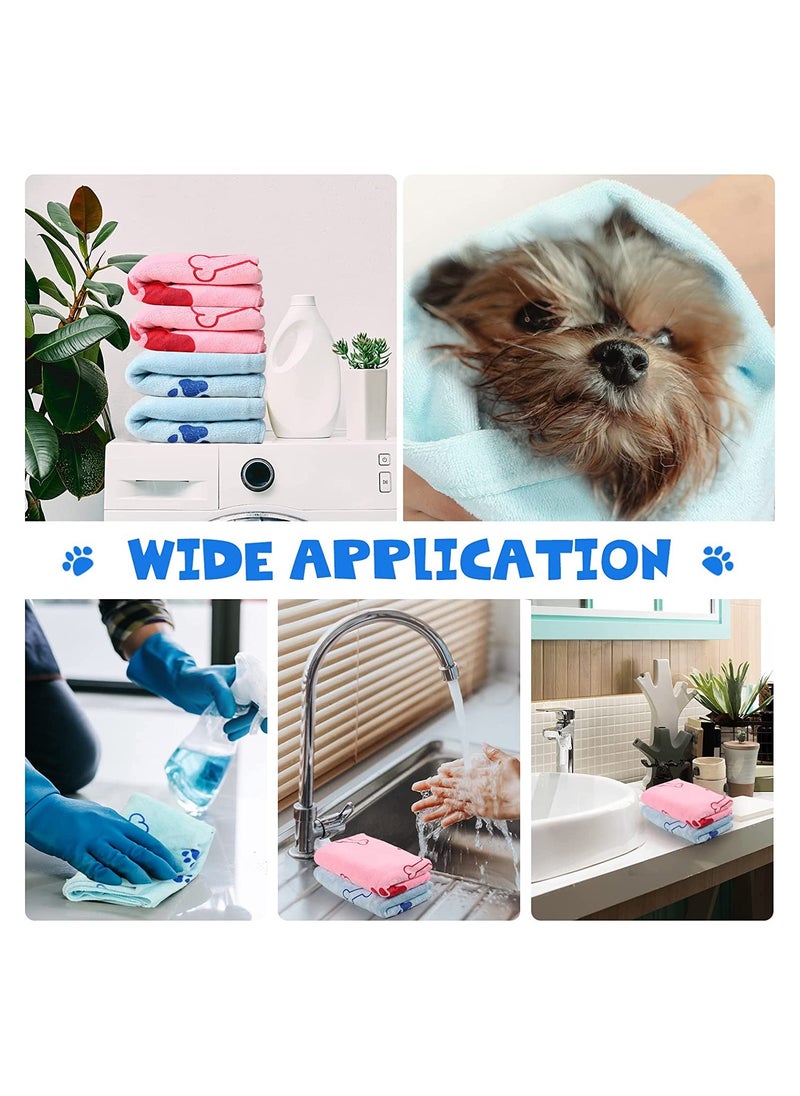 4 Pieces Dog Towels for Drying Dogs Puppy Towel Bulk Microfiber Absorbent Towel Pet Bathing Supplies Quick Drying Paw Towel for Medium Dogs Cats Pets Shower 23.6 x 39.4 Inch