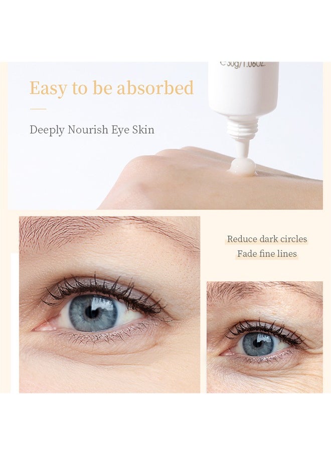 Ginseng Snail Eye Cream,Remove Dark Circle Anti-Aging Repair Eye Serum,Hydrating and Moisturising Effect Care for Skin Blooming Eyes Tight Firmer Gently Cleans Removes Dirt Oil 30g