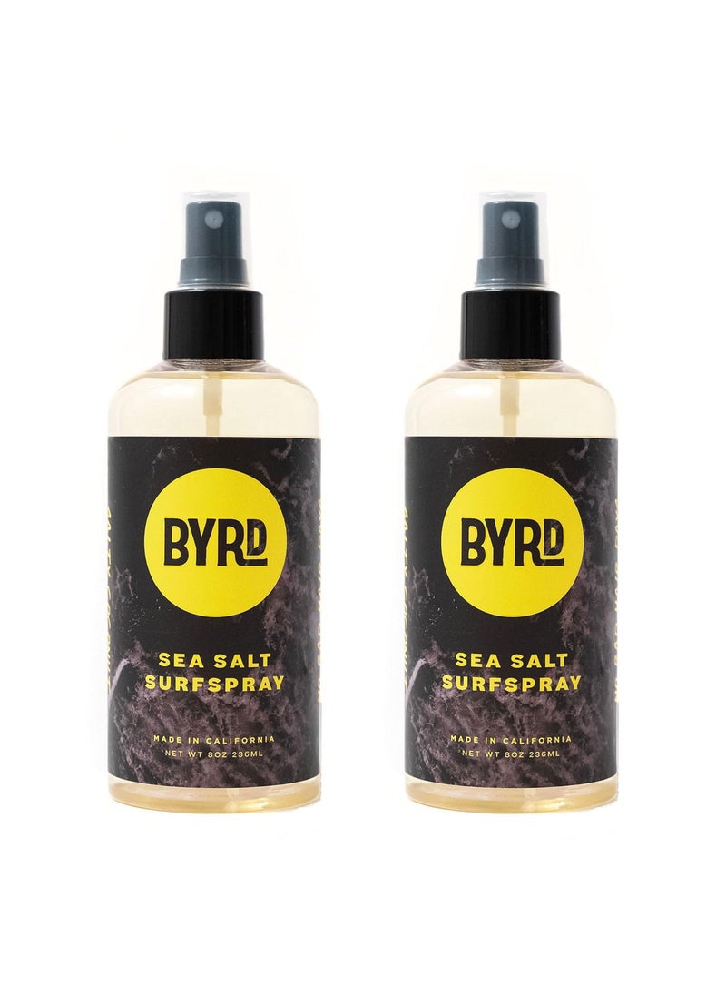BYRD Hairdo Products Sea Salt Surfspray, Salty Coconut Scent, Texturizing and Volumizing Spray, Hydration and Hair Shine Spray, Surfer Hair, Safe for All Hair Types, 8 Fl Oz, Pack of 2