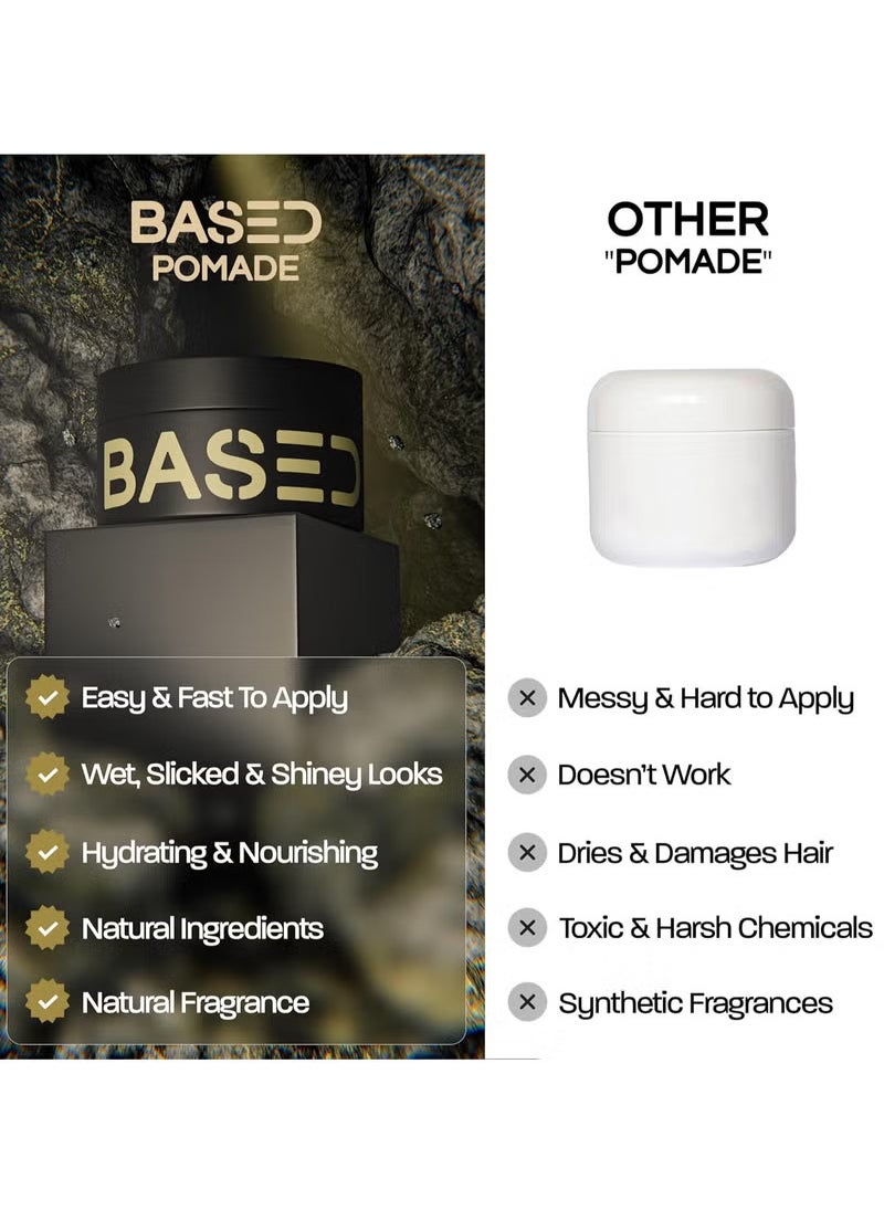 Pomade for Men, Quality Hair Care with Medium Hold, Natural Shine & Fragrance, Easy to Apply & Great for All Hair Types, Hydrating and Nourishing Pomade