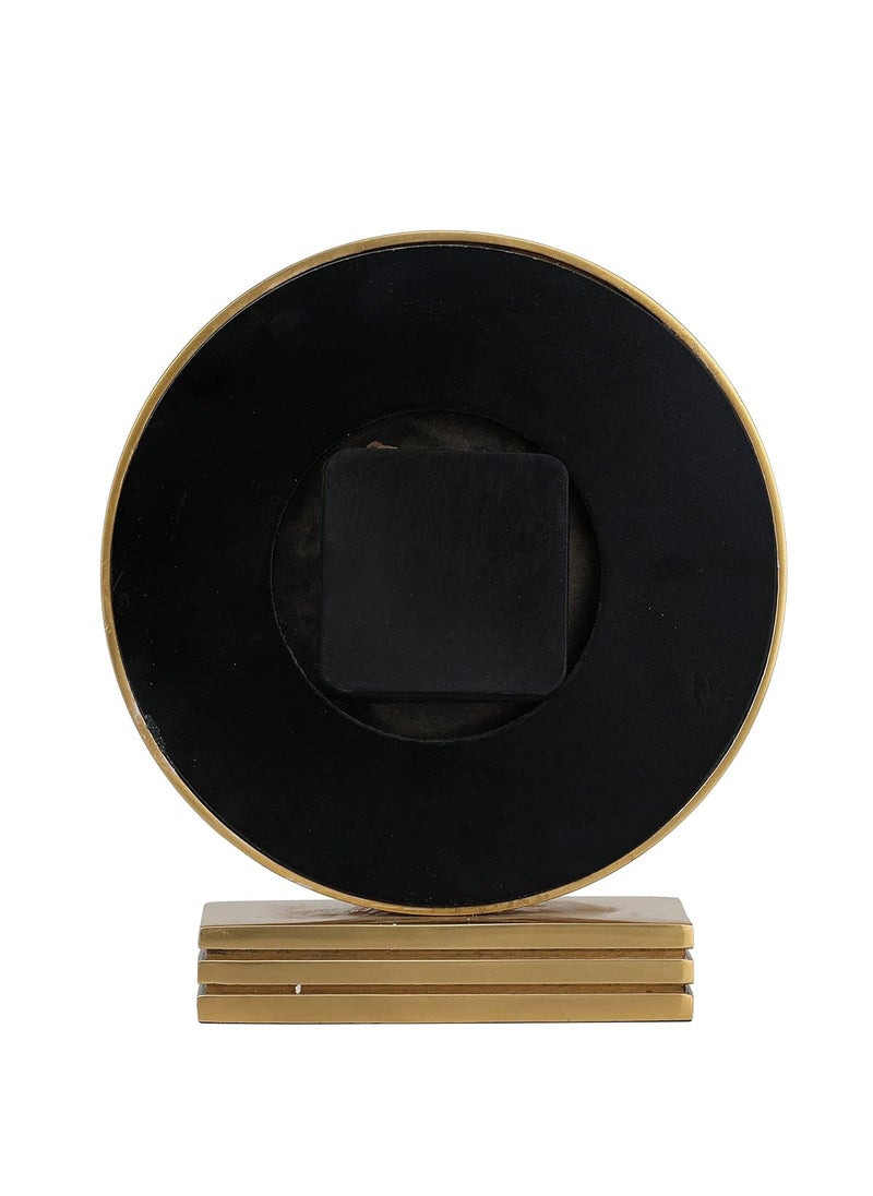 Decor de Maison Handcrafted GoldBlack Timepiece Table Clock Premium Design Clock Used for Office Desk Bedroom Living Room Centre Table Shelf 6 inch Height