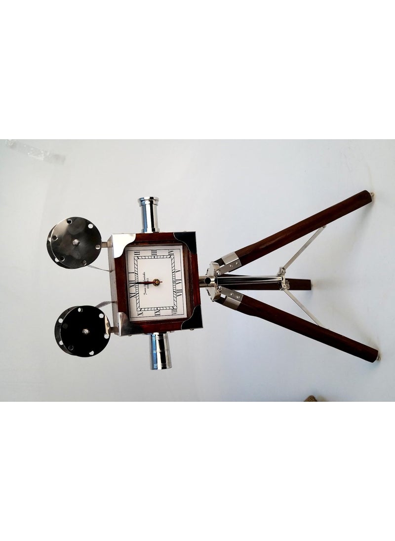 tucasa Vintage Tripod Studio Projector Clock