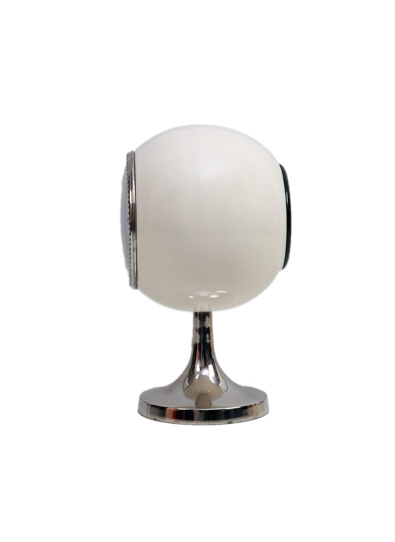 Decor de Maison White Circular Globe Table Clock for Home Decor and Table Decor Clock for Living Room Bedroom Study Table and Office Desk