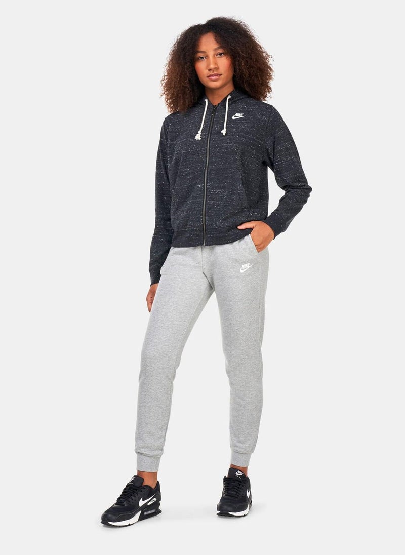 Women's Sportswear Gym Vintage Full-Zip Hoodie