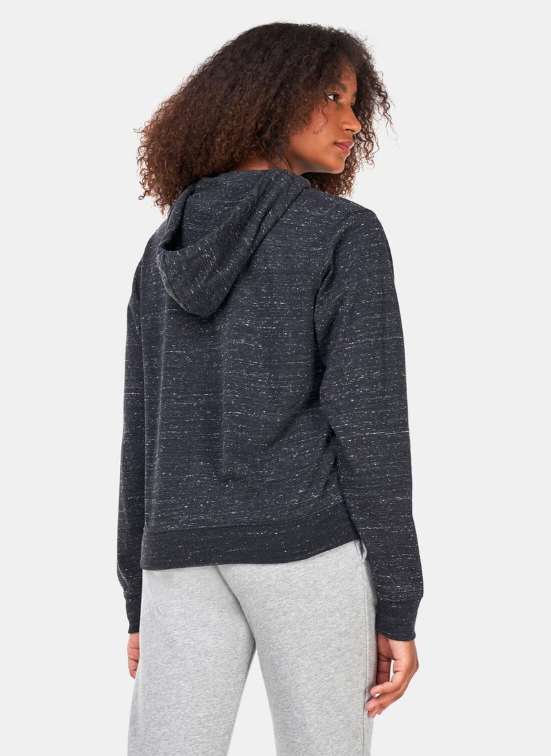 Women's Sportswear Gym Vintage Full-Zip Hoodie