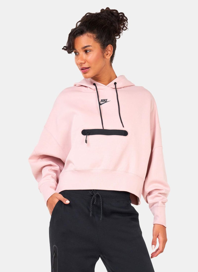 Women's Over-Oversized Crop Pullover Hoodie