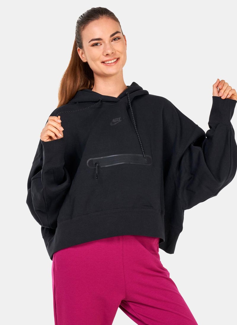 Women's Sportswear Tech Fleece Over-Oversized Crop Pullover Hoodie