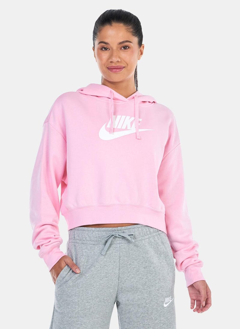 Women's Sportswear Club Fleece Oversized Crop Graphic Hoodie