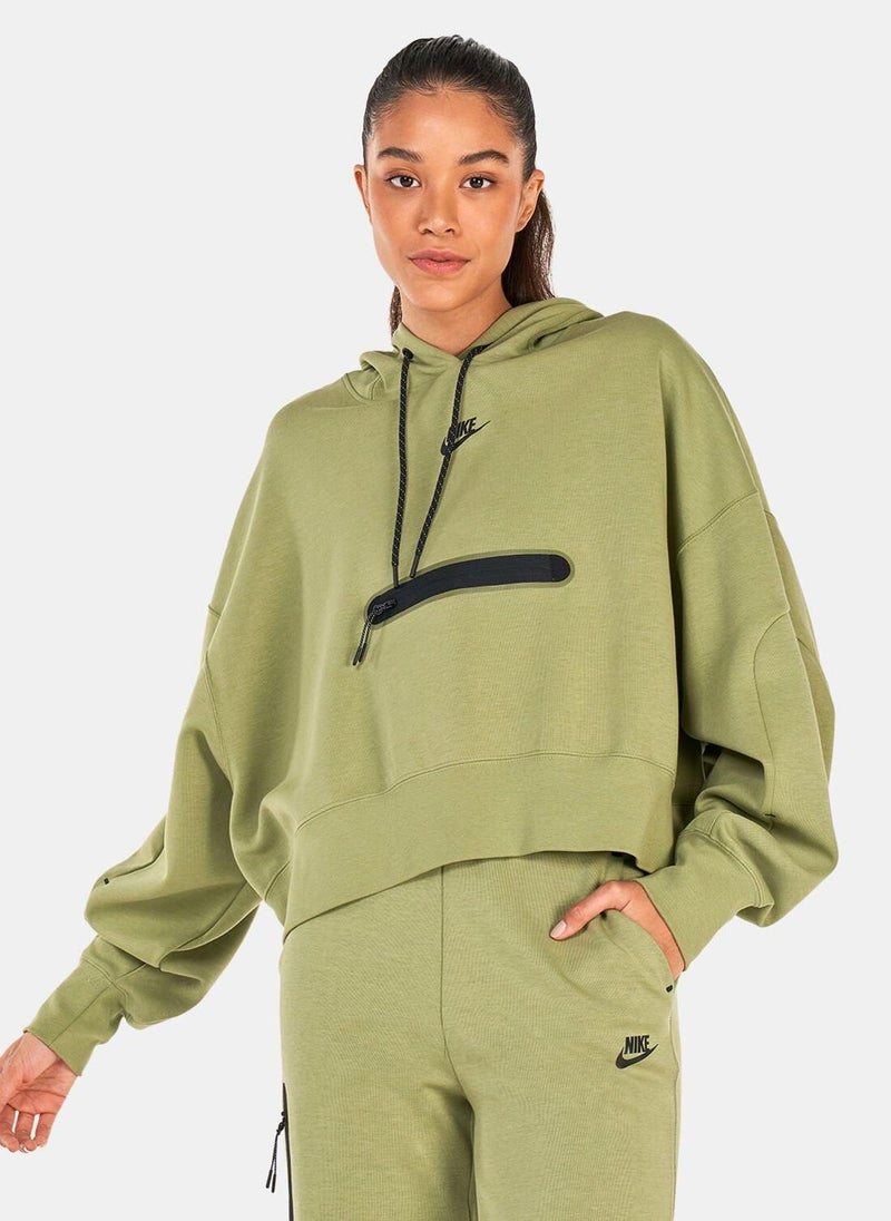 Women's Sportswear Tech Fleece Over-Oversized Crop Pullover Hoodie