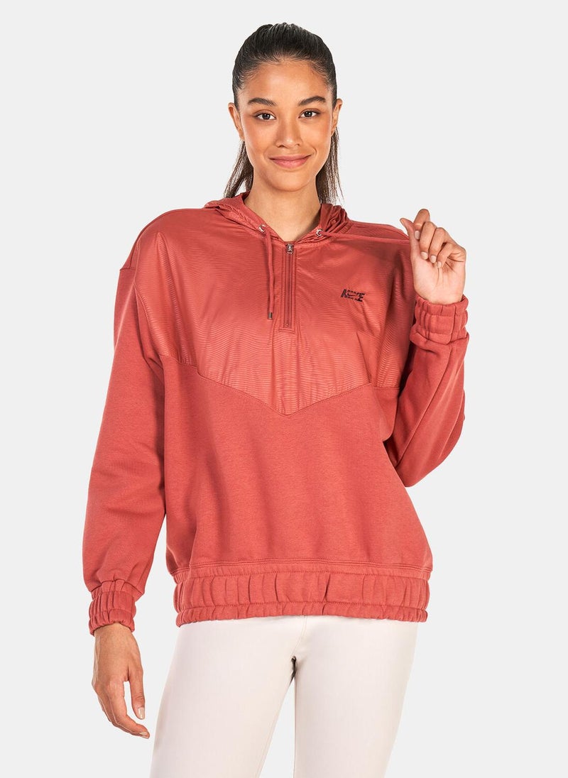 Women's Sportswear Icon Clash 1/4-Zip Fleece Hoodie